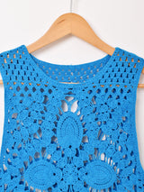 【2色展開】Elcamino クロシェ ノースリーブトップス