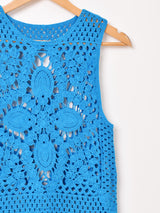 【2色展開】Elcamino クロシェ ノースリーブトップス