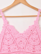 【3色展開】Elcamino トライアングル クロシェキャミソール