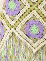 Elcamino グラニースクエア フリンジ キャミソール