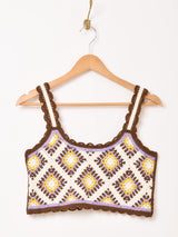 Elcamino グラニースクエア クロシェ キャミソール