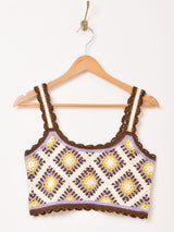 Elcamino グラニースクエア クロシェ キャミソール