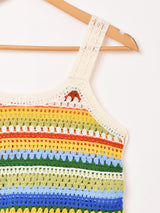 Elcamino レインボーカラー クロシェ キャミソール