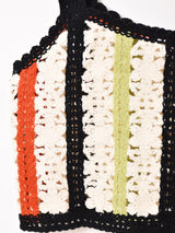 【2色展開】Elcamino ラインデザイン クロシェ キャミソール