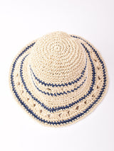 【2色展開】ラインデザイン つば広 ペーパーハット