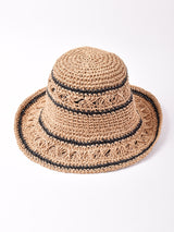 【2色展開】ラインデザイン つば広 ペーパーハット