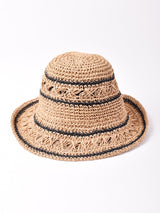 【2色展開】ラインデザイン つば広 ペーパーハット