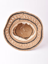 【2色展開】ラインデザイン つば広 ペーパーハット