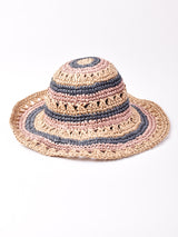 ボーダー柄 ケープライン ペーパーハット