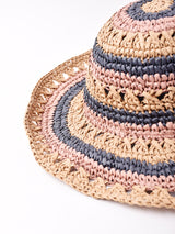 ボーダー柄 ケープライン ペーパーハット