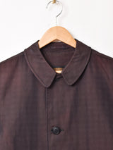 チェック柄 ステンカラーコート