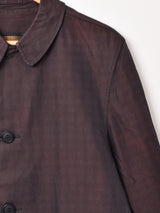 チェック柄 ステンカラーコート