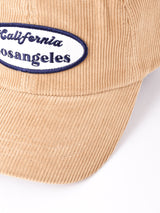 【3色展開】刺繍入り コーデュロイ キャップ 「Losangeles」