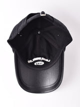 【2色展開】刺繍入り PU切り替え コットンキャップ 「LOSANGELES」