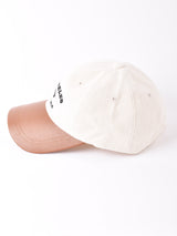 【2色展開】刺繍入り PU切り替え コットンキャップ 「LOSANGELES」