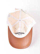 【2色展開】刺繍入り PU切り替え コットンキャップ 「LOSANGELES」