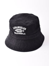 【3色展開】刺繍入り コーデュロイ バケットハット 「HOLLY WOOD L.A」