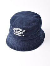 【3色展開】刺繍入り コーデュロイ バケットハット 「HOLLY WOOD L.A」