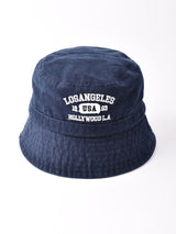 【3色展開】刺繍入り コーデュロイ バケットハット 「HOLLY WOOD L.A」