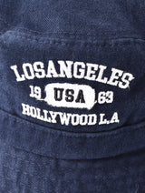 【3色展開】刺繍入り コーデュロイ バケットハット 「HOLLY WOOD L.A」