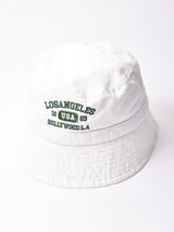 【3色展開】刺繍入り コーデュロイ バケットハット 「HOLLY WOOD L.A」