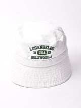 【3色展開】刺繍入り コーデュロイ バケットハット 「HOLLY WOOD L.A」