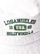 【3色展開】刺繍入り コーデュロイ バケットハット 「HOLLY WOOD L.A」