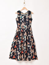 Emerald Motel ドッグ柄 ノースリーブ チロルワンピース