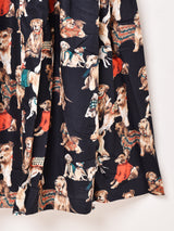 Emerald Motel ドッグ柄 ノースリーブ チロルワンピース