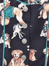 Emerald Motel ドッグ柄 ノースリーブ チロルワンピース