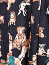 Emerald Motel ドッグ柄 ノースリーブ チロルワンピース