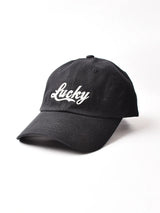 【3色展開】刺繍入り コットンキャップ Lucky