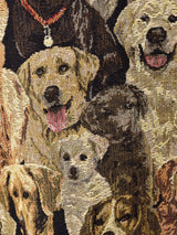 犬柄 タペストリー リブトップス