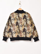 犬柄 タペストリー リブトップス