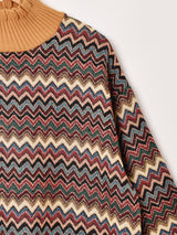 【2色展開】 総柄 タペストリー リブトップス