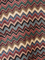 【2色展開】 総柄 タペストリー リブトップス