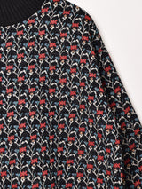 【2色展開】 花柄 タペストリー リブトップス