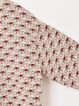 【2色展開】 花柄 タペストリー リブトップス