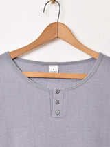 無地 ヘンリーネック 長袖Tシャツ