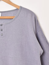 無地 ヘンリーネック 長袖Tシャツ