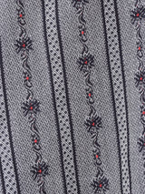 刺繍 長袖 バンドカラー エーデルワイスシャツ