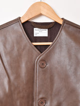 【2色展開】Backers フェイクレザー ジャーキンベスト