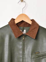 【2色展開】Backers フェイクレザー コーデュロイ襟 ワークジャケット