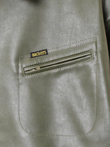 【2色展開】Backers フェイクレザー コーデュロイ襟 ワークジャケット