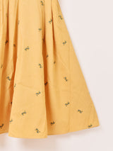 【3色展開】Elcamino 花刺繍 コーデュロイ キャミソールワンピース