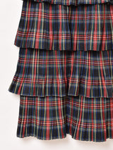 【3色展開】Meridian チェック柄 ラッフル キャミソールワンピース