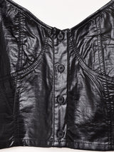【2色展開】Meridian フェイクレザー ビスチェ