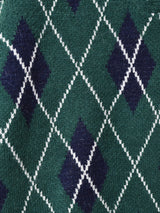 【4色展開】Meridian アーガイル柄 襟付き セーター
