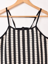 Emerald Motel 透かし編み ストライプ キャミソールワンピース