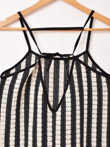 Emerald Motel 透かし編み ストライプ キャミソールワンピース